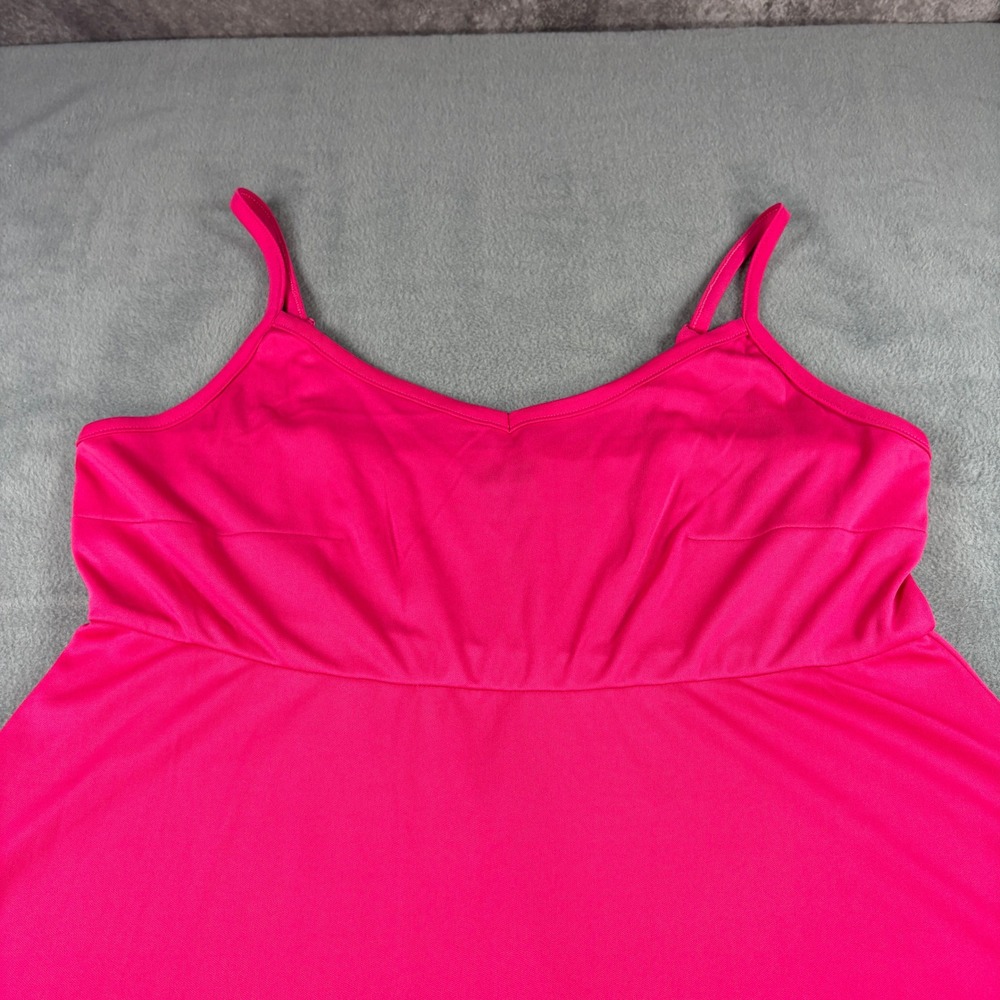 Torrid Pink Empire Waist Mini Dress Adjustable Straps Size 1 Hot Pink Sleeveless - Picture 3 of 7